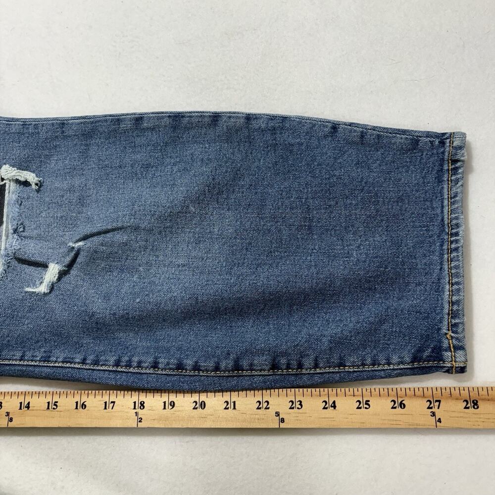 Old Navy Women's 20 High Rise Curvy O.G. Straight Ripped Blue Jeans (40x28) - Picture 13 of 13